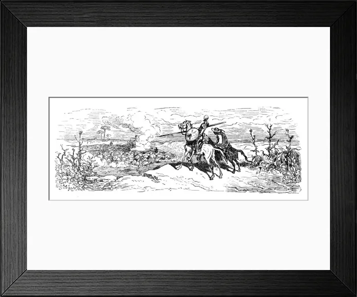 Framed Print : Don Quixote and Sancho engraving Framed Print : Don Quixote and Sancho engraving