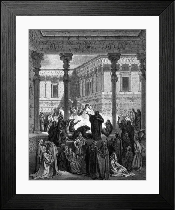 Framed Print : Daniel and the priests of Bel Framed Print : Daniel and the priests of Bel