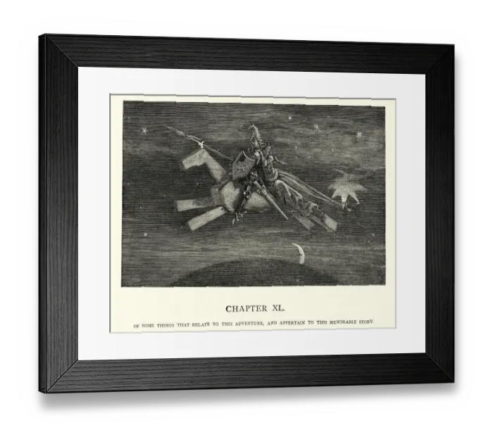 Framed Print : Don Quixote - Knight on the wooden horse Framed Print : Don Quixote - Knight on the wooden horse