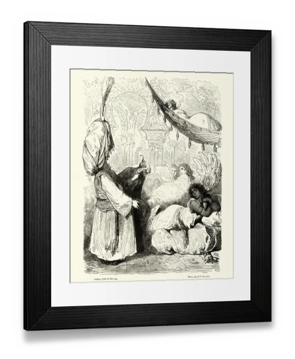 Framed Print : Adventures of Baron Munchausen, The Grand Seigniors Seraglio
