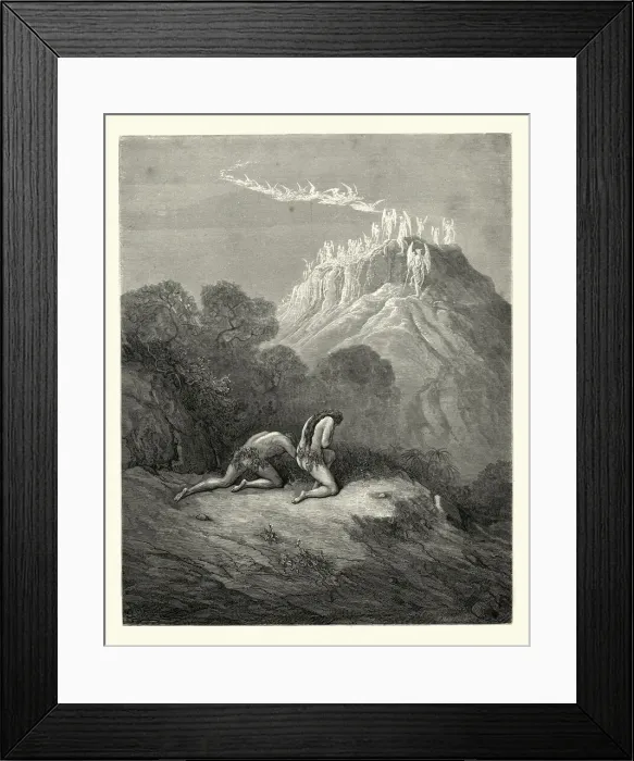 Framed Print : Miltons Paradise Lost - The heavenly bands