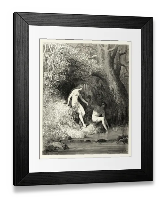 Framed Print : Miltons Paradise Lost - Gustave Dore - as they thirsted Framed Print : Miltons Paradise Lost - Gustave Dore - as they thirsted