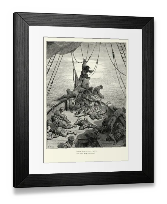 Framed Print : Rime of the Ancient Mariner Nor any drop to drink Framed Print : Rime of the Ancient Mariner Nor any drop to drink