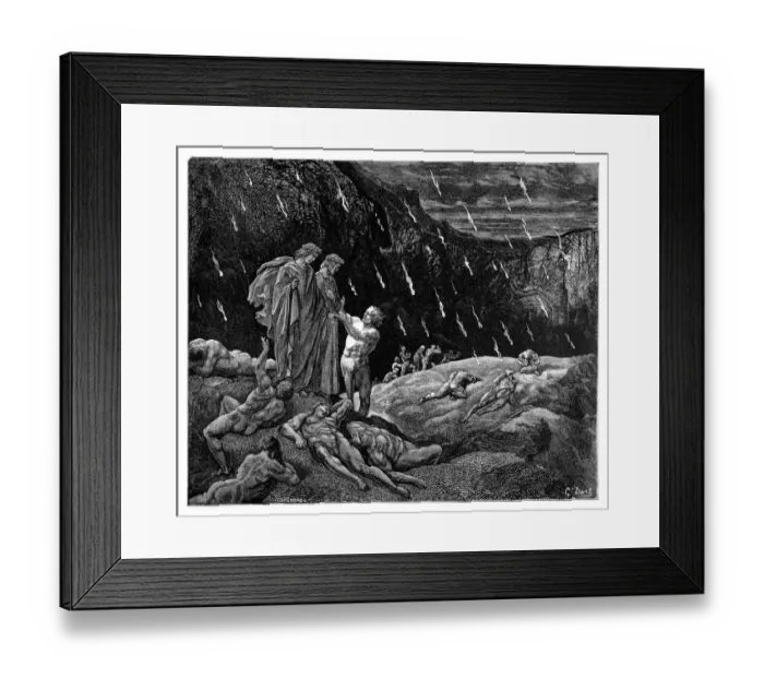 Framed Print : Dante and Virgil with Brunetto Latini Framed Print : Dante and Virgil with Brunetto Latini