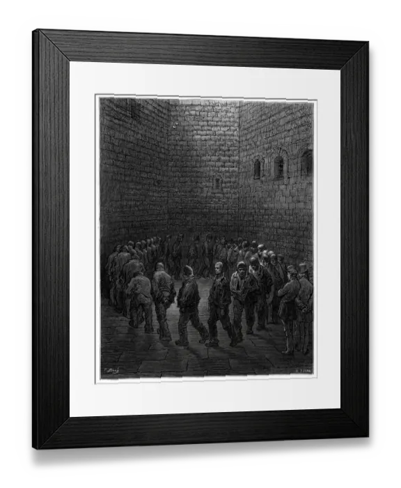 Framed Print : Victorian London - Newgate Prison Exercise Yard Framed Print : Victorian London - Newgate Prison Exercise Yard