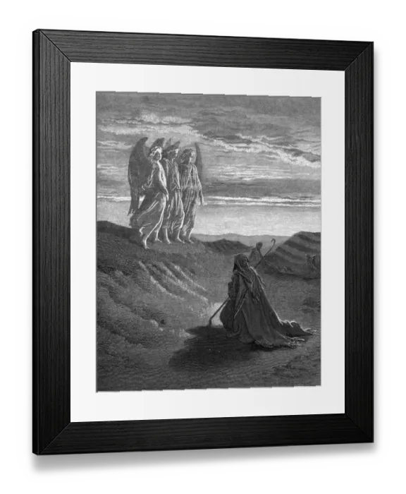 Framed Print : The angels promise a son to Abraham Framed Print : The angels promise a son to Abraham