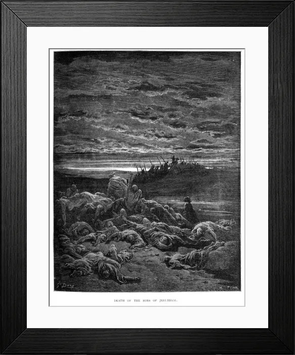 Framed Print : Death of the Sons Jerubbaal Framed Print : Death of the Sons Jerubbaal