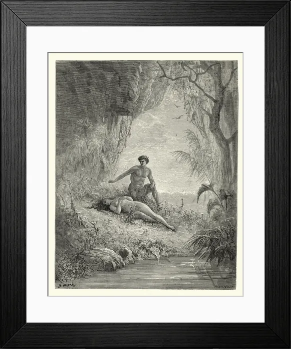Framed Print : Miltons Paradise Lost - looks of cordial love Framed Print : Miltons Paradise Lost - looks of cordial love