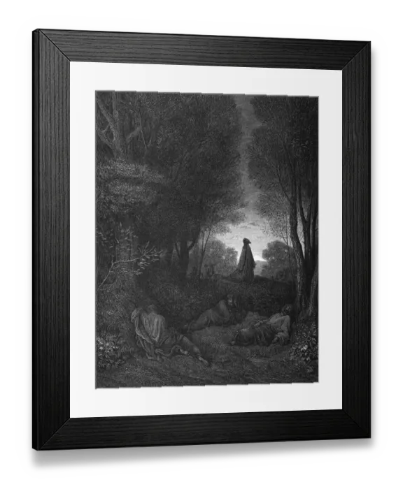 Framed Print : Jesus in the garden Framed Print : Jesus in the garden
