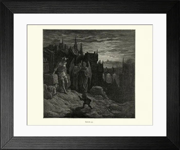 Framed Print : Gothic monsters of the night, Giant, dwarf, demons Framed Print : Gothic monsters of the night, Giant, dwarf, demons