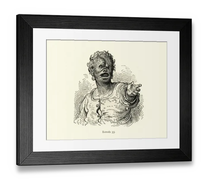 Framed Print : Ugly deformed character monster. Orlando Furioso Framed Print : Ugly deformed character monster. Orlando Furioso