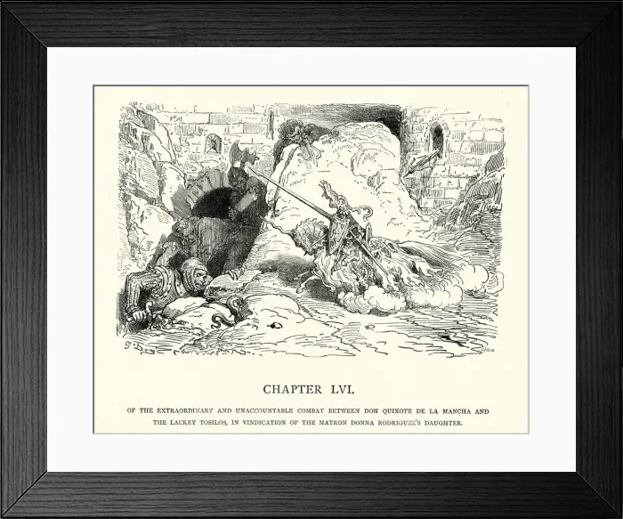 Framed Print : Combat between Don Quixote and the Lackey Tosilos Framed Print : Combat between Don Quixote and the Lackey Tosilos