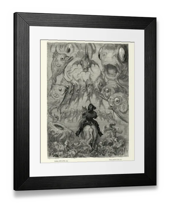 Framed Print : Adventures of Baron Munchausen, sang choruses of inexpressable beauty Framed Print : Adventures of Baron Munchausen, sang choruses of inexpressable beauty