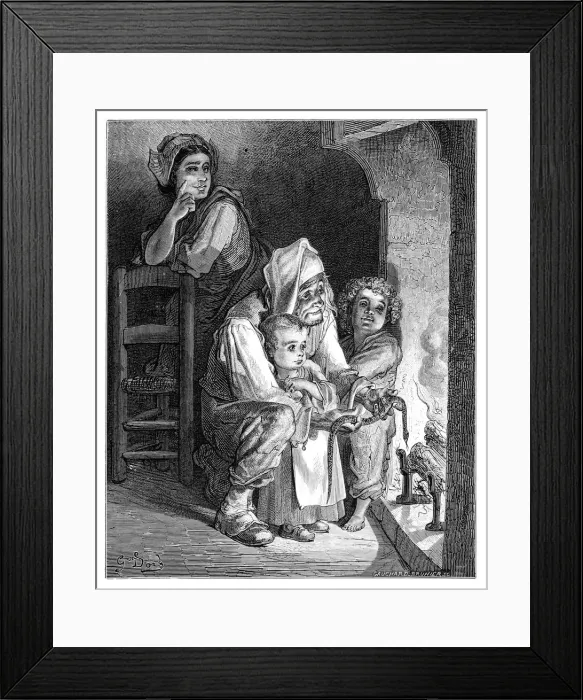 Framed Print : The countryman and the snake Framed Print : The countryman and the snake