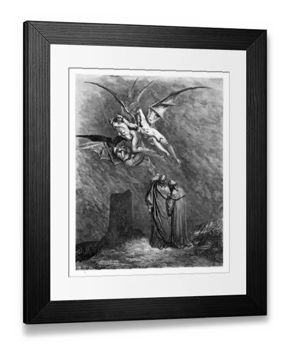 Framed Print : The inferno engraving Framed Print : The inferno engraving