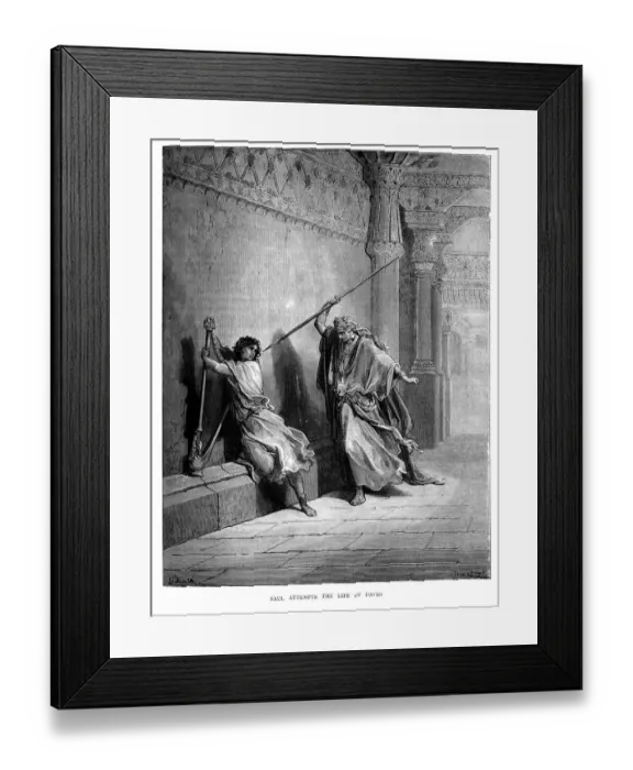 Framed Print : Saul attempts the life of David Framed Print : Saul attempts the life of David