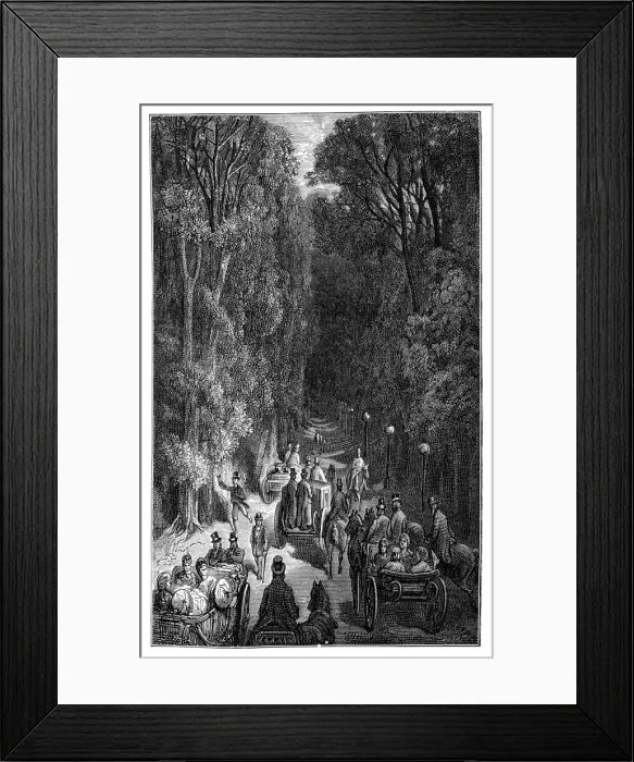 Framed Print : Victorian London - Home from Holland House Framed Print : Victorian London - Home from Holland House