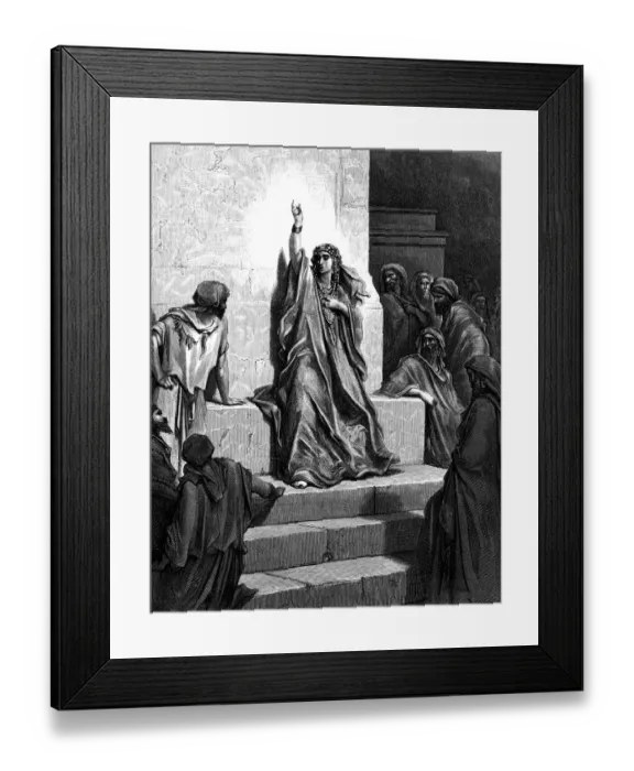 Framed Print : Deborah sings the blessings on Jael Framed Print : Deborah sings the blessings on Jael