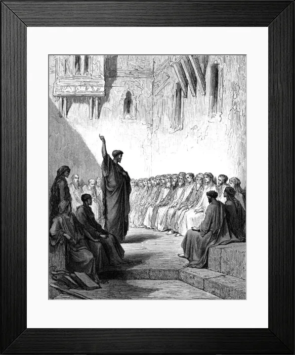 Framed Print : Paul preaches Framed Print : Paul preaches