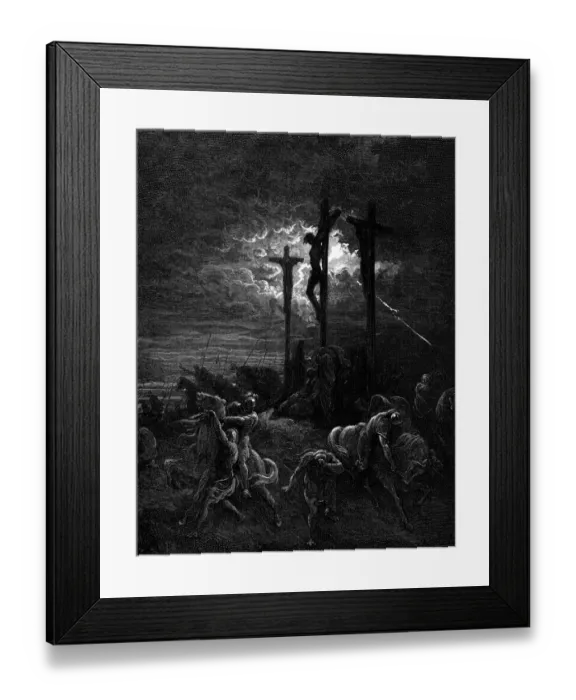 Framed Print : darkness. [url=http: /  / www.istockphoto.com / file_search.php?action=file&lightboxID=11047139][img]http: /  / img-fotki.yandex.ru / get / 5809 / 5232617.2 / 0_702d2_40b270_orig[ / img][ / url]. Engraving by Gustave Dore (1832 - 1883). A darkness falls over the earth from the sixth hour to the ninth hour.. Luke 23, 44. illustration was published in bible or books of new testament and old testament (1875). scan by Ivan Burmistrov. [url=http: /  / www.istockphoto.com / file_search.php?action=file&lightboxID=7375479][img]http: /  / img-fotki.yandex.ru / get / 3904 / iburmistrov.2 / 0_3d6f4_63c43c71_orig[ / img][ / url]