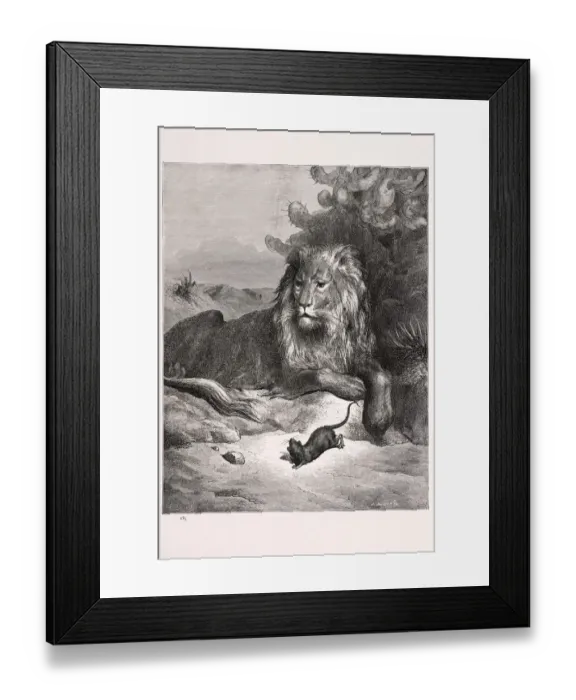 Framed Print : Lion and the Rat Framed Print : Lion and the Rat