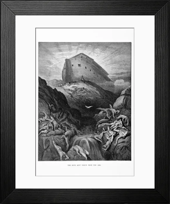 Framed Print : The Ark. The Dove sent forth from the Ark Framed Print : The Ark. The Dove sent forth from the Ark