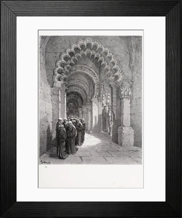 Framed Print : The mourners for Durandarte