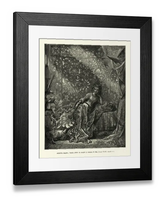 Framed Print : Beautiful medieval Princess, Chivalric romance, Orlando Furios Framed Print : Beautiful medieval Princess, Chivalric romance, Orlando Furios