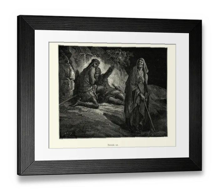 Framed Print : Heroes and the blind man. Orlando Furioso Framed Print : Heroes and the blind man. Orlando Furioso