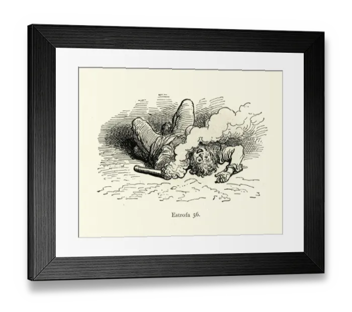 Framed Print : The fallen adventurer. Orlando Furioso Framed Print : The fallen adventurer. Orlando Furioso