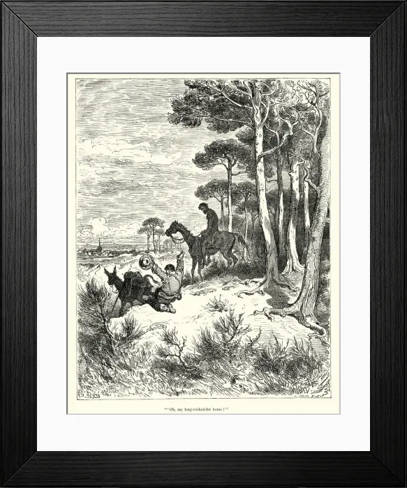 Framed Print : Don Quixote, Oh, my long wished for home Framed Print : Don Quixote, Oh, my long wished for home