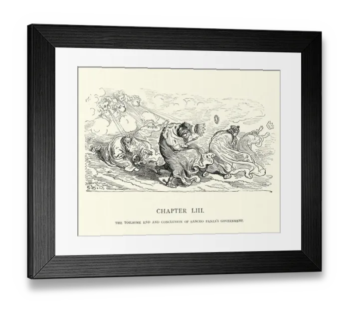 Framed Print : Don Quixote, conclusion of Sancho Panzas Government Framed Print : Don Quixote, conclusion of Sancho Panzas Government