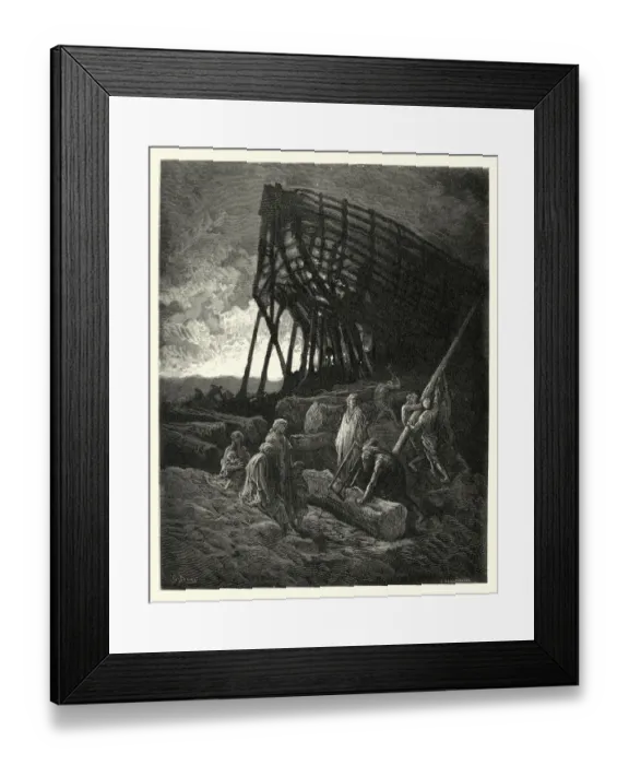 Framed Print : Miltons Paradise Lost - build a vessel of huge bulk