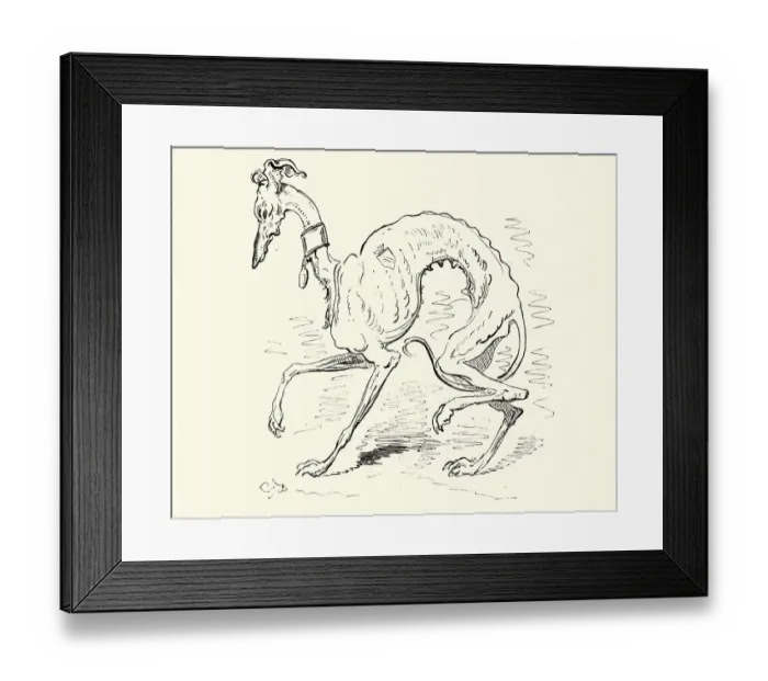 Framed Print : Adventures of Baron Munchausen The Hungry hound Framed Print : Adventures of Baron Munchausen The Hungry hound