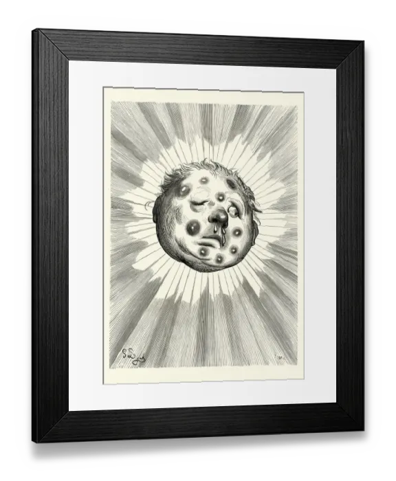 Framed Print : Adventures of Baron Munchausen Sun got himself chilblains
