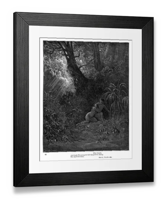 Framed Print : Adam and Eve 1885 Framed Print : Adam and Eve 1885