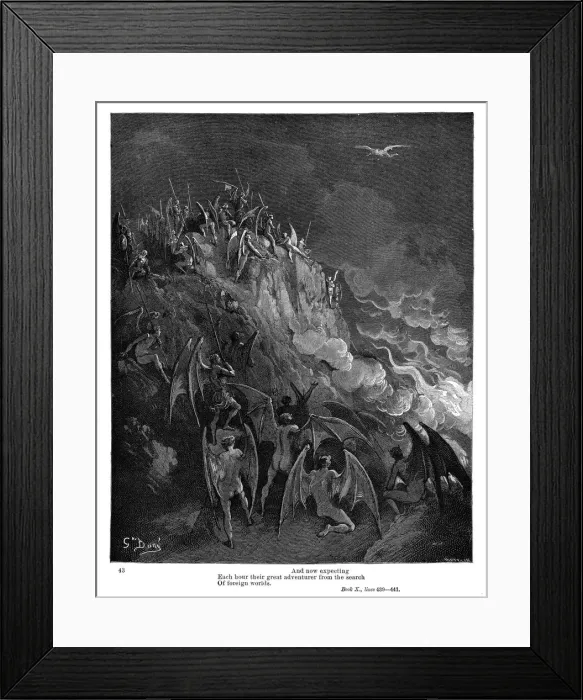 Framed Print : MIltons Paradise 1885 Framed Print : MIltons Paradise 1885