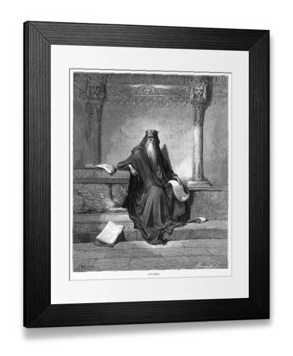 Framed Print : Solomon engraving 1870 Framed Print : Solomon engraving 1870