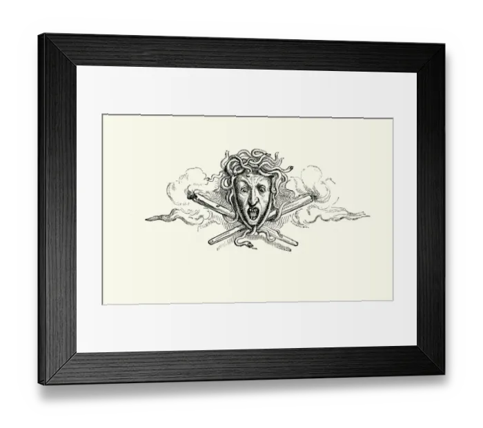 Framed Print : La Fontaines Fables - Medusa Framed Print : La Fontaines Fables - Medusa