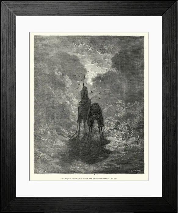 Framed Print : Don Quixote - We slept as soundly Framed Print : Don Quixote - We slept as soundly