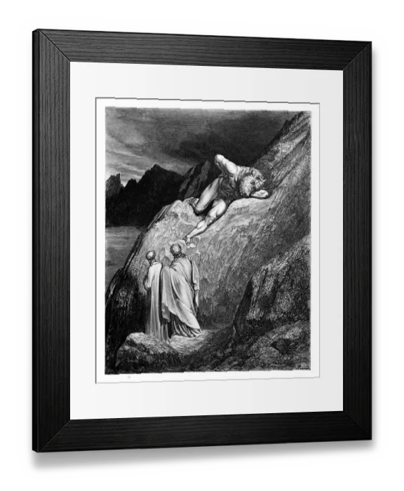 Framed Print : The inferno Minotaur engraving