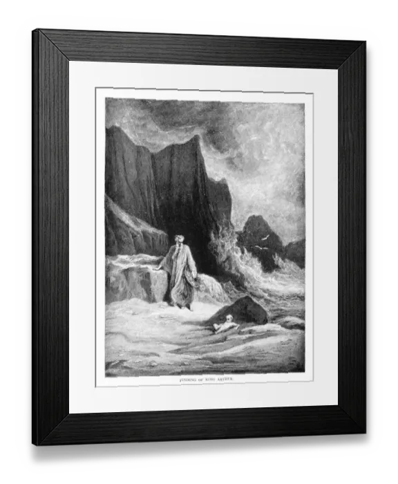 Framed Print : The Finding of King Arthur engraving Framed Print : The Finding of King Arthur engraving