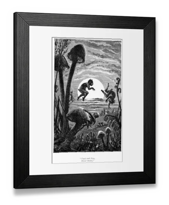 Framed Print : Puck and Peri Never Weary Framed Print : Puck and Peri Never Weary
