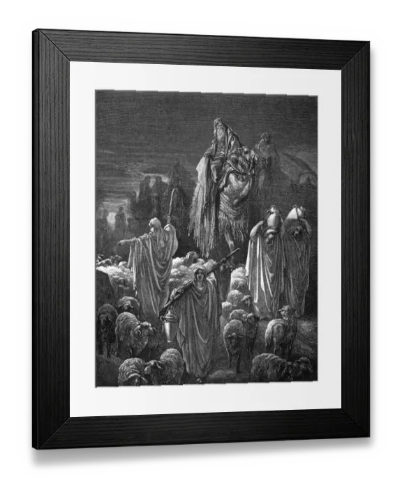 Framed Print : The brothers bring Jacob to Egypt