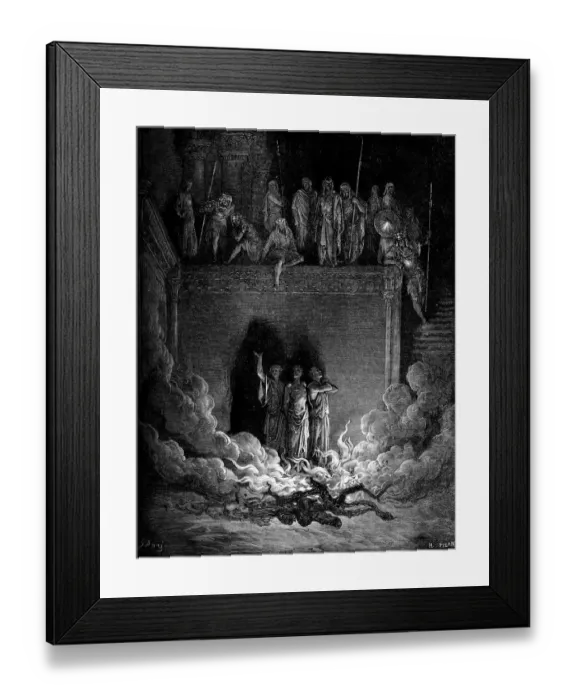 Framed Print : Shadrach Meshach and Abednego in the Fiery Furnace Framed Print : Shadrach Meshach and Abednego in the Fiery Furnace