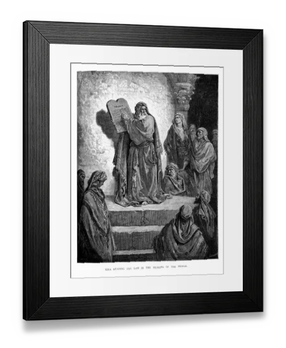 Framed Print : Ezra reading the Law Framed Print : Ezra reading the Law