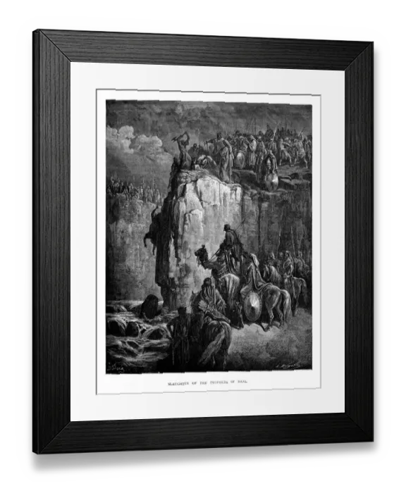 Framed Print : Slaughtering the Prophets of Baal Framed Print : Slaughtering the Prophets of Baal