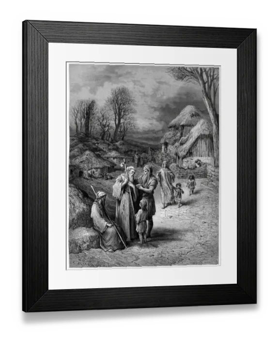 Framed Print : Hospitality of Barbarians to Pilgrims Framed Print : Hospitality of Barbarians to Pilgrims