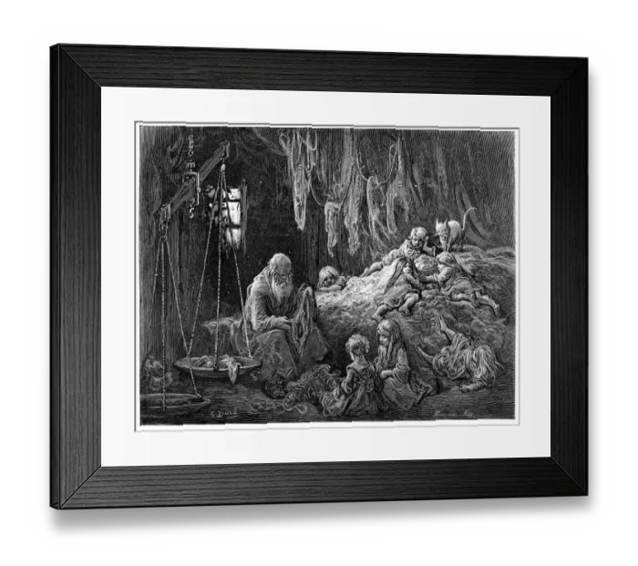 Framed Print : Victorian London - Rag merchants home Framed Print : Victorian London - Rag merchants home