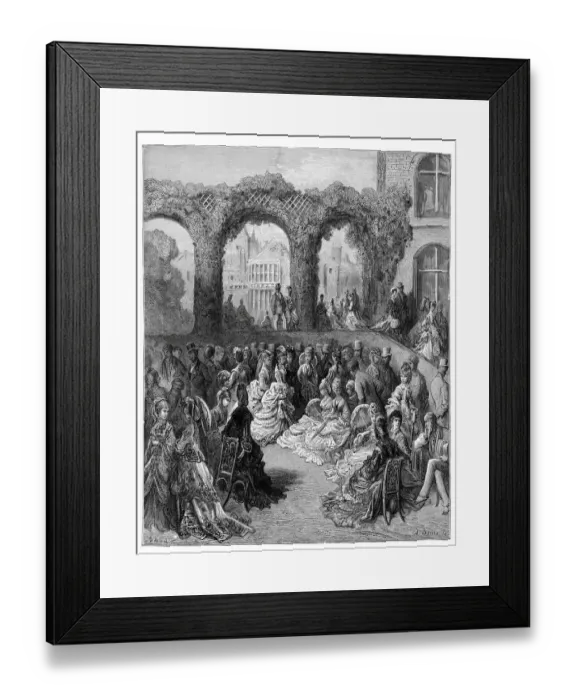 Framed Print : Victorian London - Holland House Garden Party Framed Print : Victorian London - Holland House Garden Party